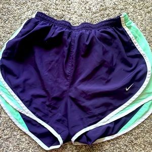 purple and mint green nike shorts